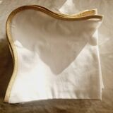 12 serviettes de table D. Porthault  blanc dore