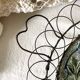 Antique barbotine and wire dish, 19th century