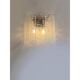 Contemporary Hammered Strips ”Listelli” Murano Glass Wall Sconce