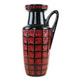 Fat Lava ceramic vase with relief texture, West German pottery, 1970s