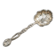 Pickle spoon, Art Nouveau, silver-plated brass, Poland, early 20th century