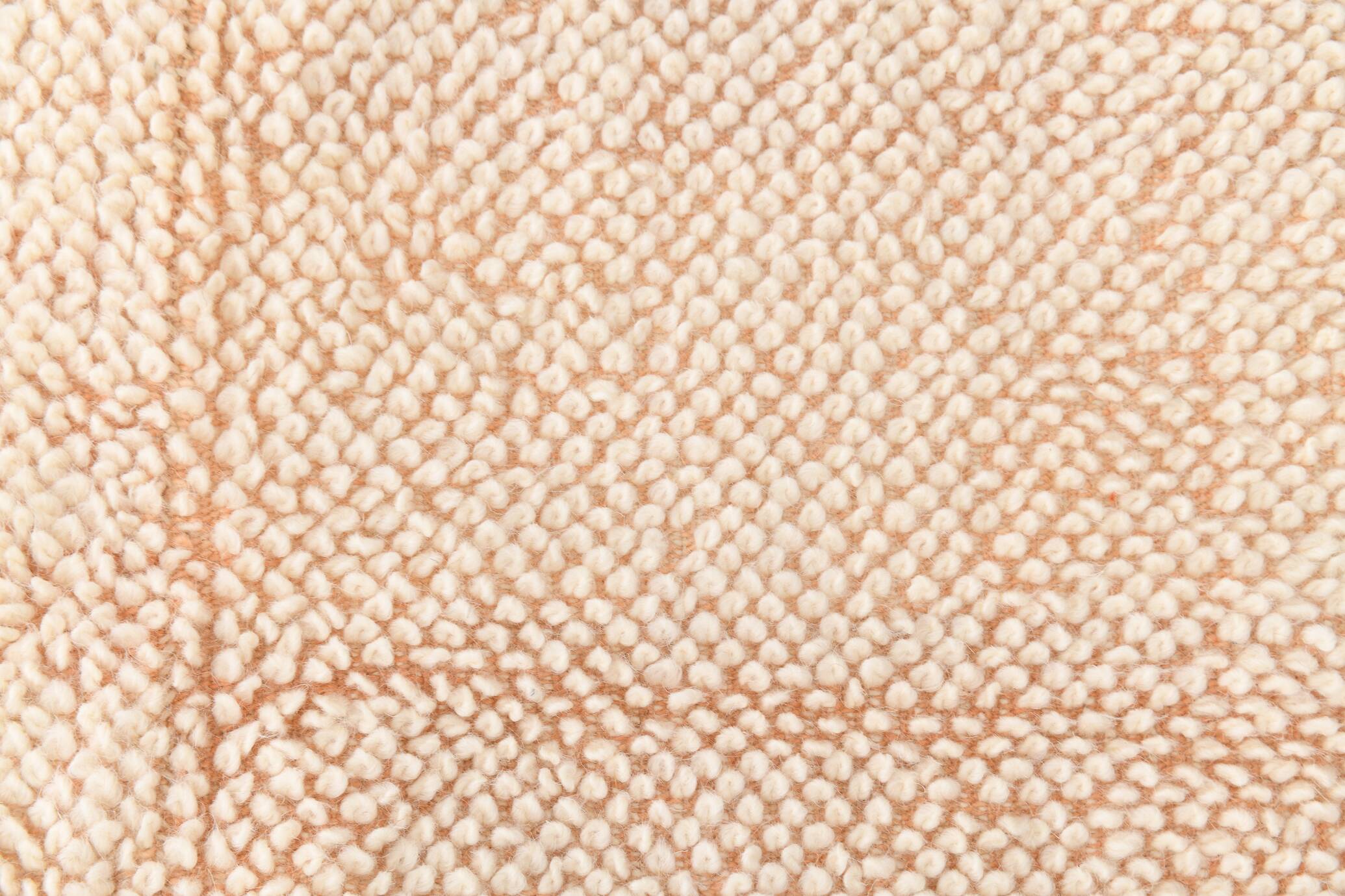 4x7 Salmon Beige Handmade Turkish Vintage Rug