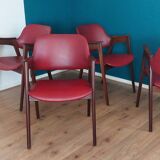 Set of 4 Mid-Century Modern Teak Dining Chairs 1960's