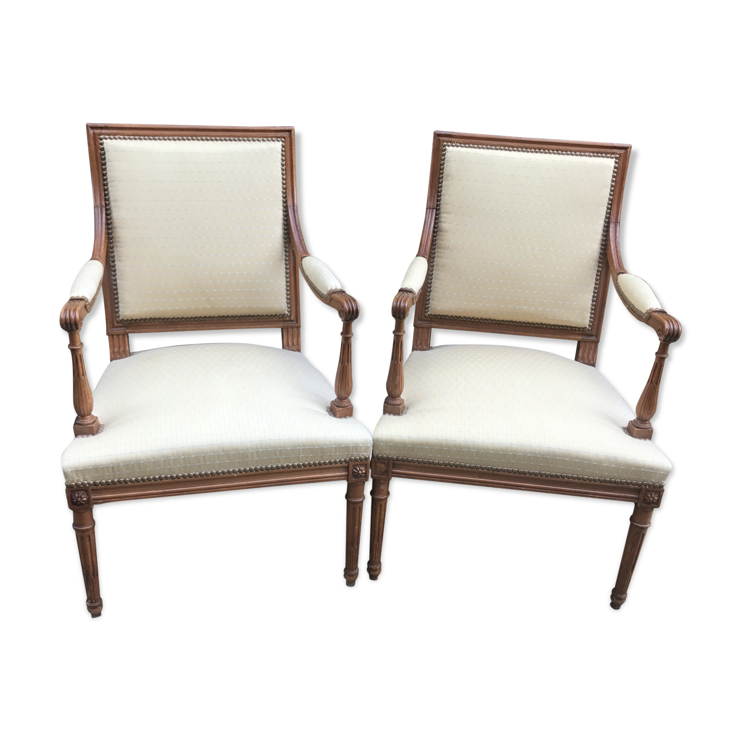 Pair of armchairs of style Louis XVI
