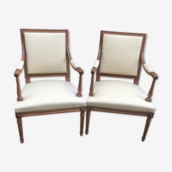 Pair of armchairs of style Louis XVI