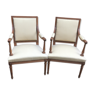 Pair of armchairs of style Louis XVI