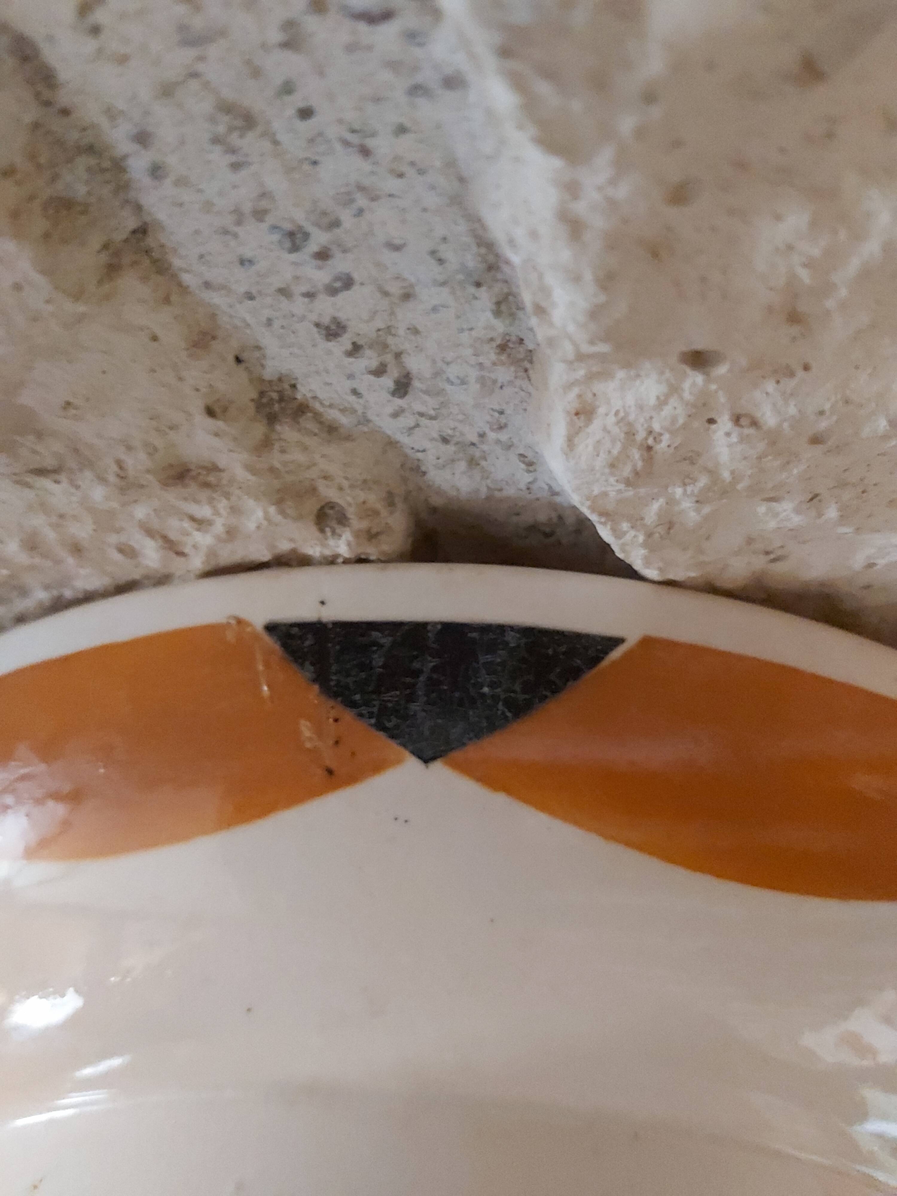 Round flat on Piedouche compotier Badonviller model Henri