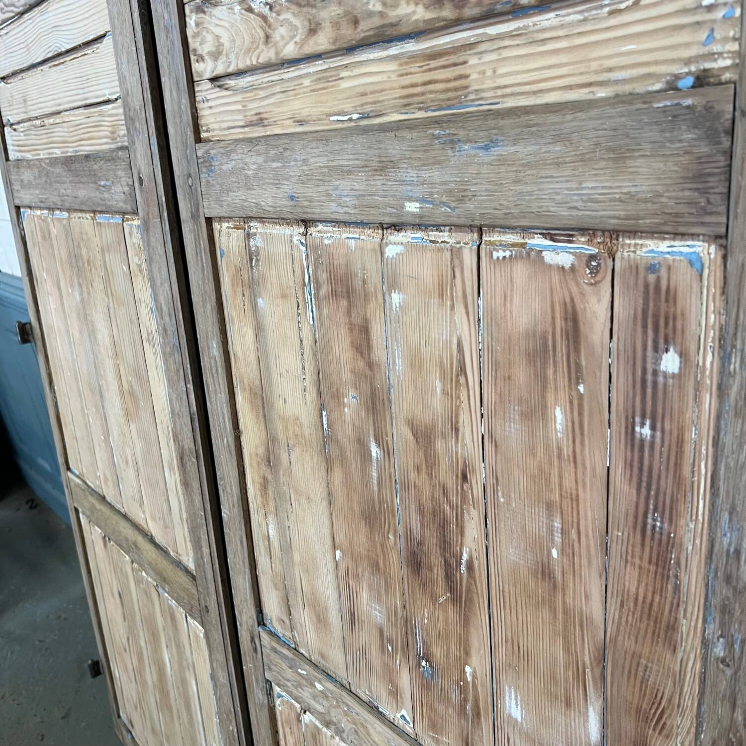 Weathered pine shutters