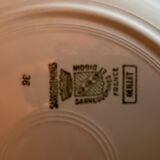 Set of 3 flat plates Sarreguemines
