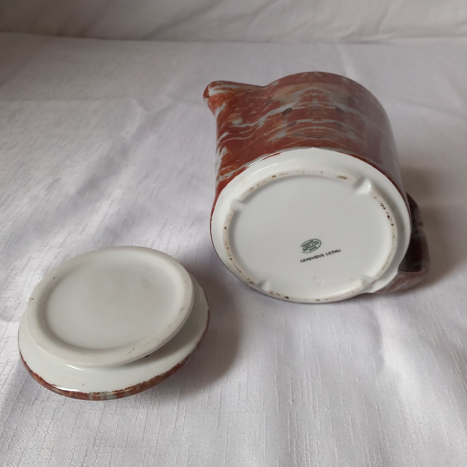 Teapot Geneviève Lethu porcelain Apilco