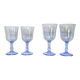 4 stemmed glasses