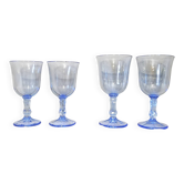 4 stemmed glasses
