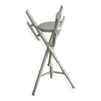 Sellette tripode en bois façon bambou