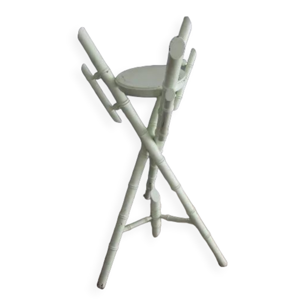Sellette tripode en bois façon bambou