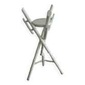 Tripod table in bamboo-style wood