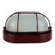 Prisma industrial bulkhead wall light, red, vintage