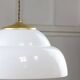 Mid-century Italian Brass and Plexiglass Pendant Lamp