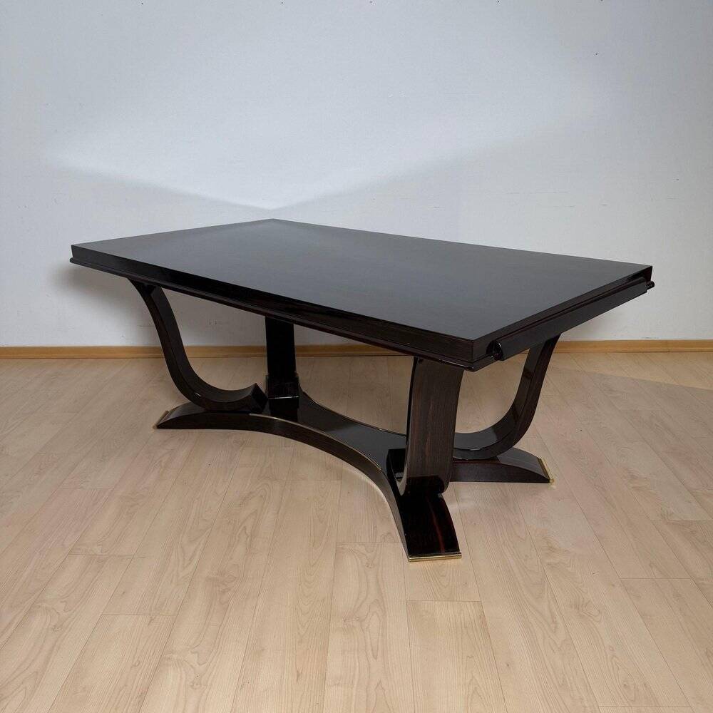 Art Deco Dining Table with Chairs, Paris, 1930, Set of 11