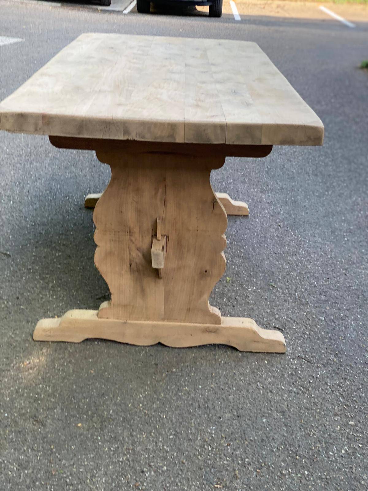 Renovated 19th century solid wood monastery farmhouse table 180cm