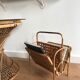 Magazine rack wicker and rattan