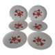 Set of 6 flat plates - Arzberg earthenware factory - 1960/70
