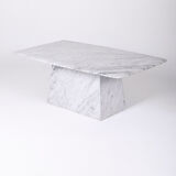 Rectangular marble coffee table