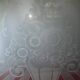 Art Deco engraved glass door panel