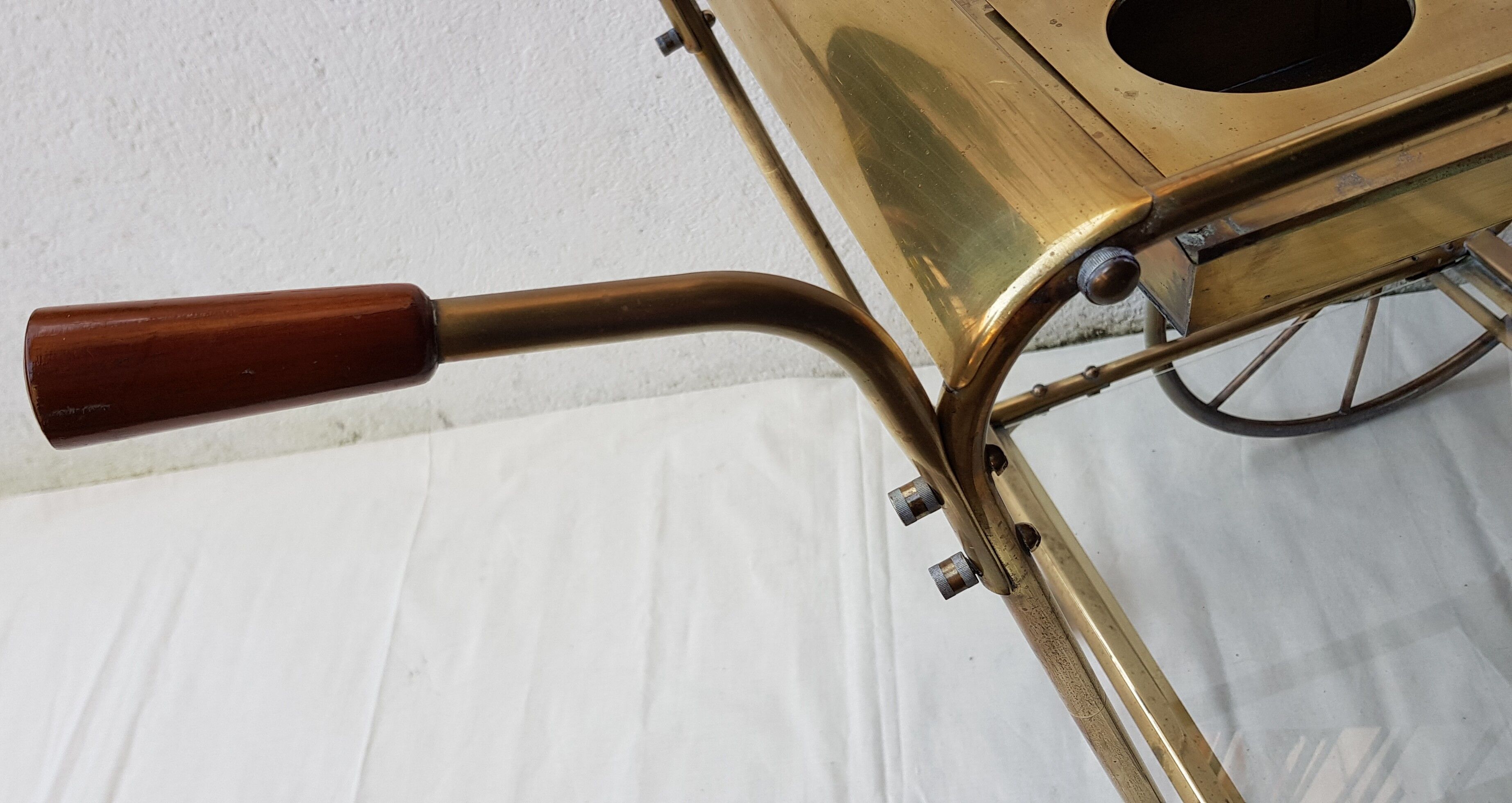 Brass and glass dessert