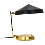 Mid-century table or desk lamp in black brass, Austria, 1960s.
