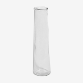 Vase longiligne en verre recycle transparent 35cm