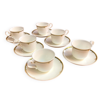 Villeroy & Boch 1960 porcelain coffee set of 6 cups and saucers
