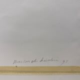 Silver photo, love letter signed on the back, dated 95