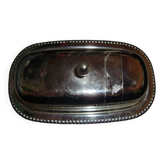 Silver metal butter dish Made in Denmark