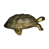 Golden metal turtle ashtray