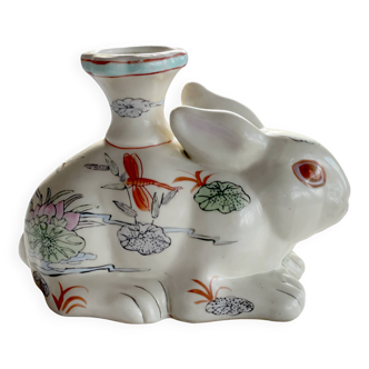Ultra rare vintage animal candle holder 1972, large rabbit candle holder
