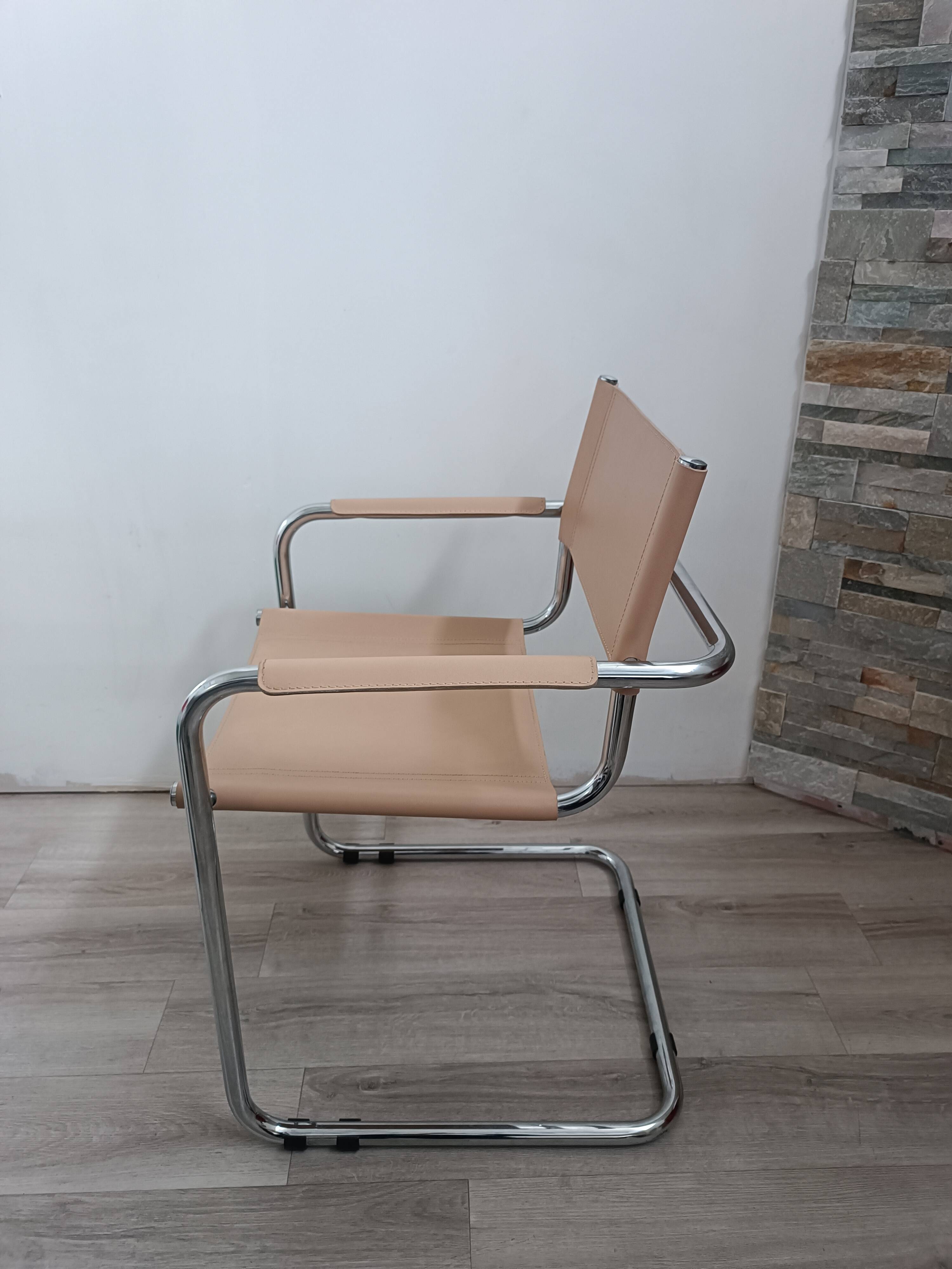 Fauteuil cantilever bauhaus Italy 1980s
