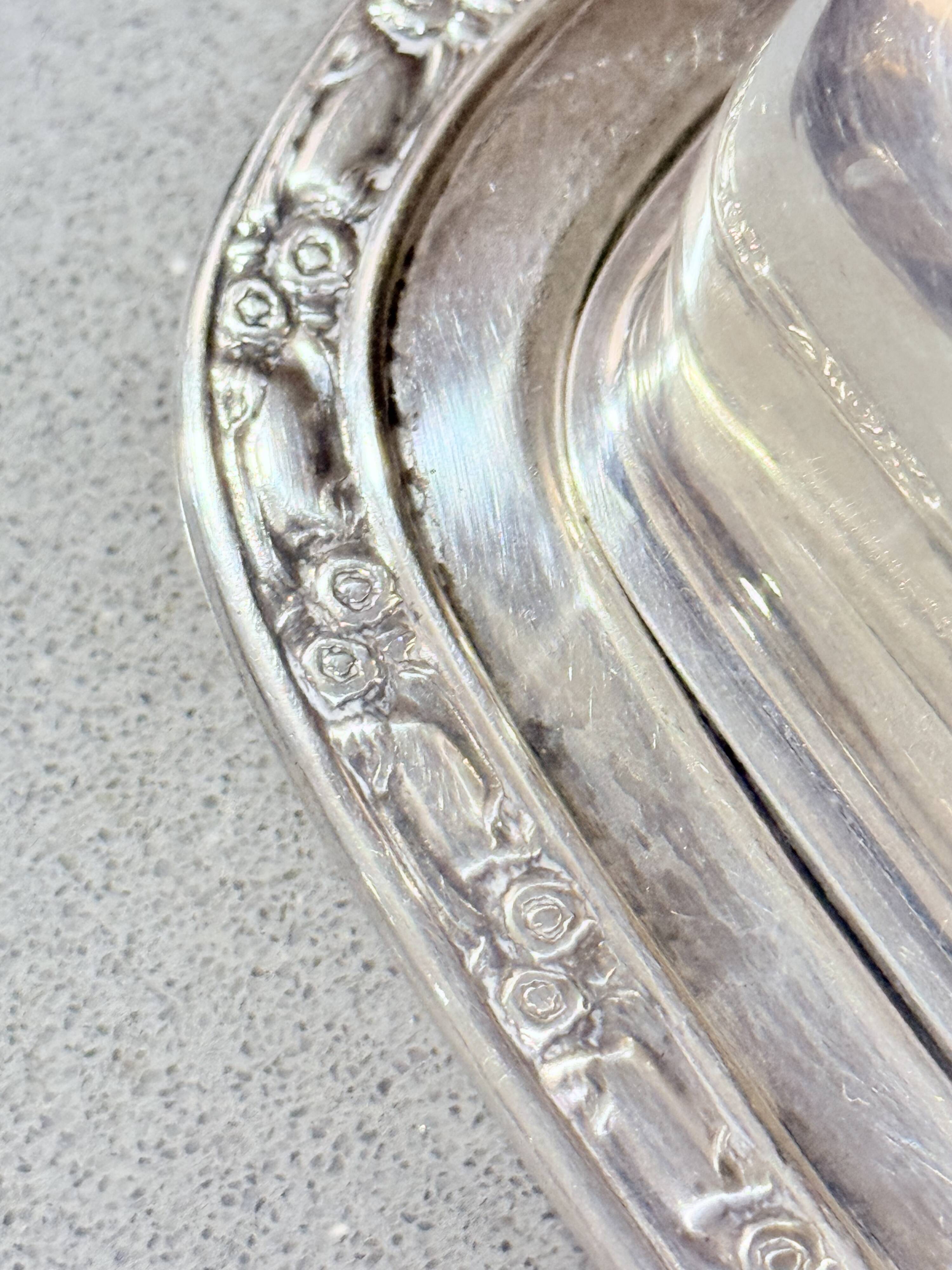 Antique Silver Plated Butter Dish Domed Lid, Vintage English Covered Butter Dish