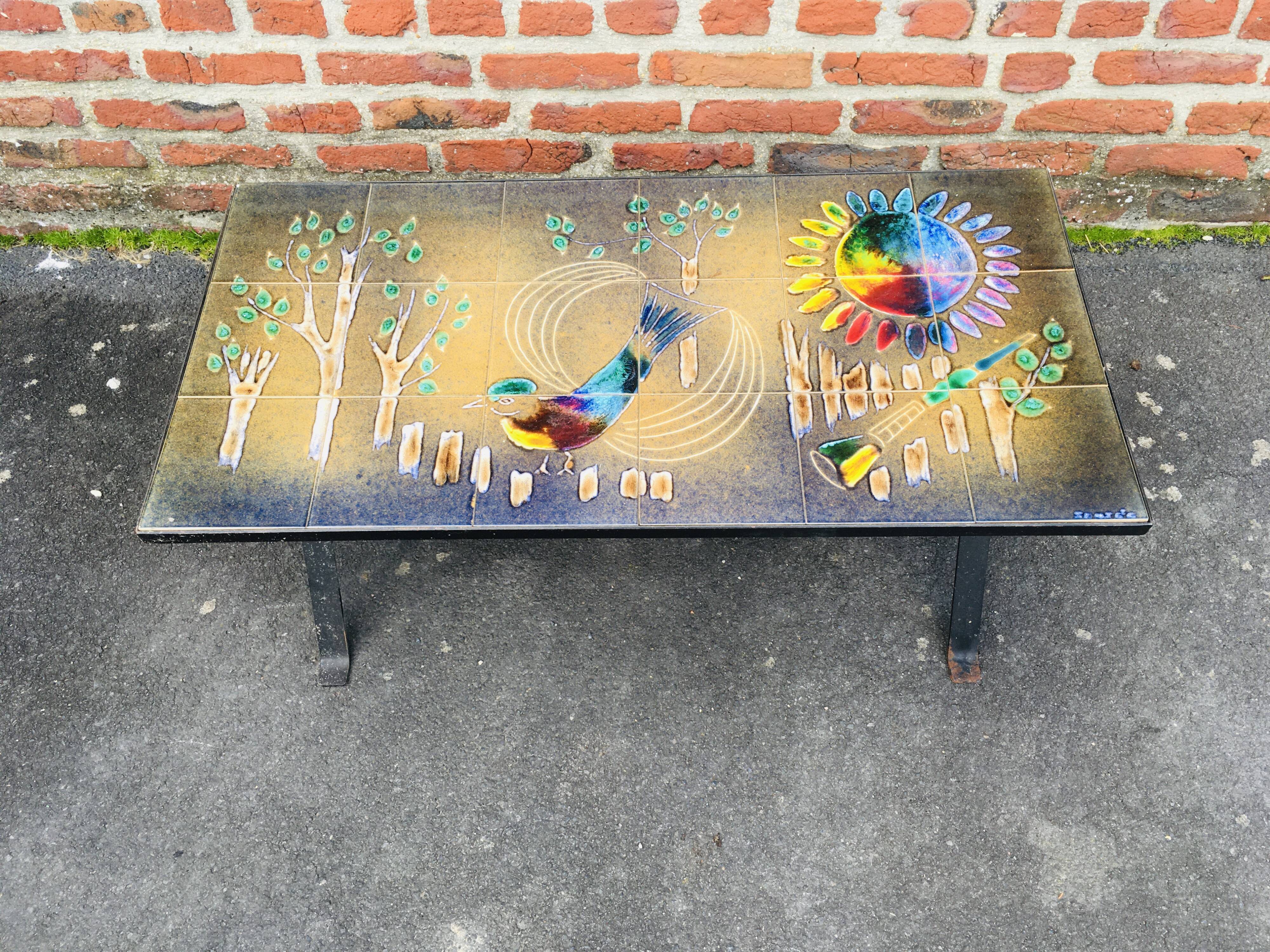 Vintage Vallauris coffee table