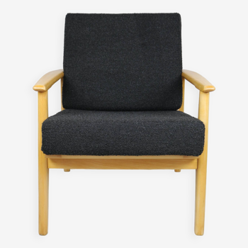 Fauteuil boucle noir danois, 1970s