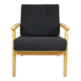 Fauteuil boucle noir danois, 1970s