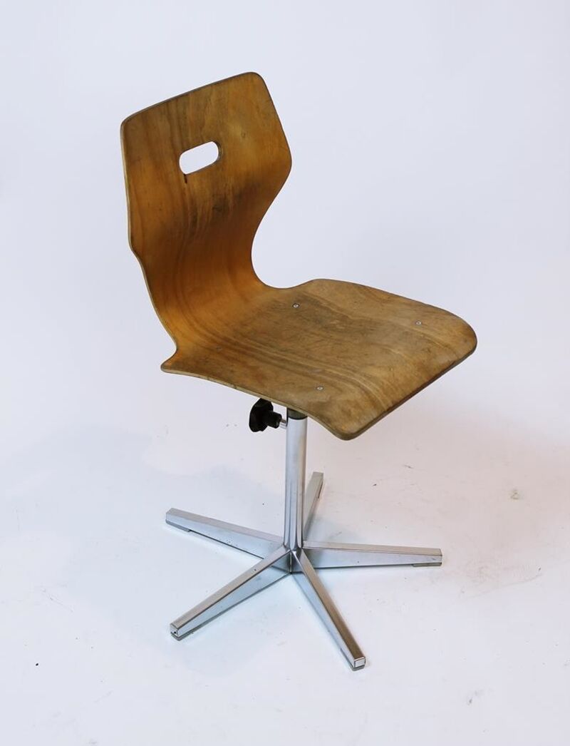Swiss made height adjustable childrens school chair by Embru, 1960