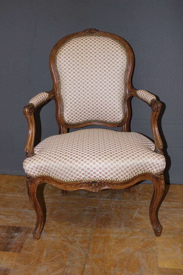 Pair of Louis XV period convertible armchairs