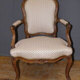 Pair of Louis XV period convertible armchairs