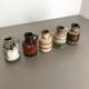 Set of five pottery fat vava "414-16" vases Made by Scheurich, Germany