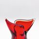 Vase sculpture murano michele onesto oball sommerso rouge vert 23.5cm