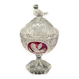 Hofbauer Crystal Candy Box - "Ruby Birds" Model