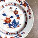 Compagnie des Indes porcelain flat plate with hand-painted Imari decoration, 18th century, no. 2