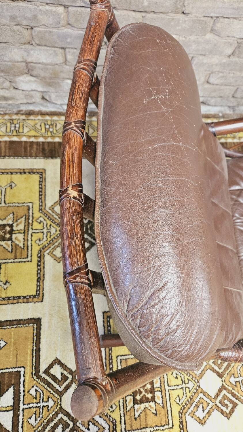 Bamboo rocking chair from the 1970s