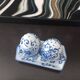 Vintage blue porcelain salt and pepper shakers
