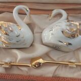 Paire de 2 salerons anciens porcelaine de Limoges